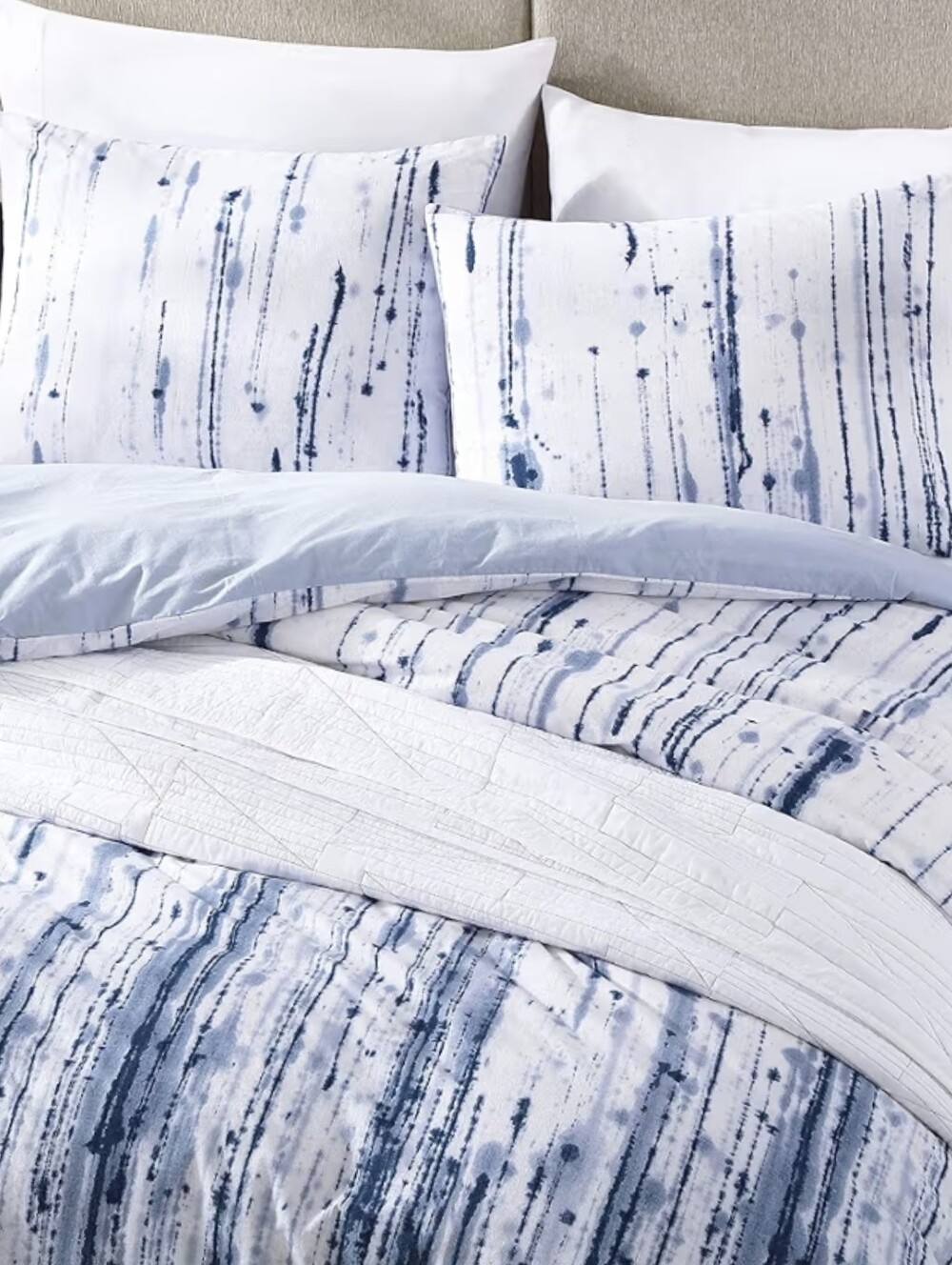 City Scene NWT Full/Queen Size 3pc Cotton Duvet Cover Set In Sokal Blue